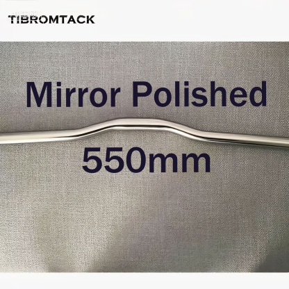 Titanium Handle Bar for Brompton bicycle 7° Riser 25.4mm can fit w3 Sixty Folding Bike Lightweight，length 550mm