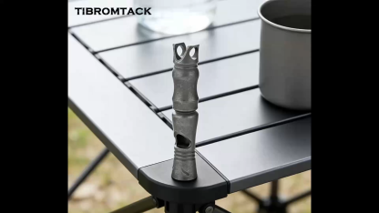 TIBROMTACK Gr5 Titanium Alloy Single Tube Loud Emergency Survival Whistle, Safety Whistle for Hiking Camping Dog Training Adults Emergency