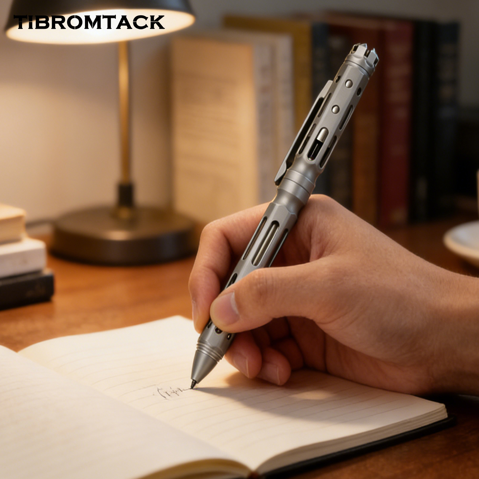 EDC Titanium Bolt Action Pen, Tactical Self Defense Pen with Hollow Design, Lightweight Gr5 Titanium Writing Pen for EDC Everyday Carry (5.43 in × 0.47 in, 1.27oz)