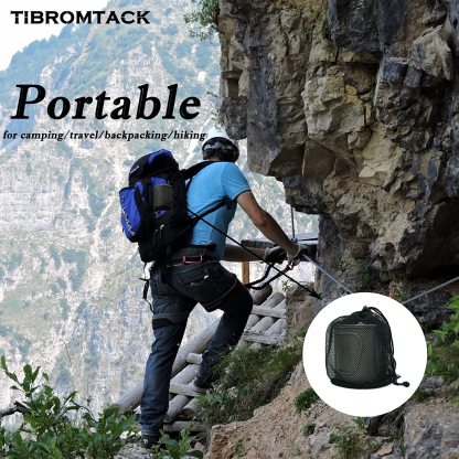 TIBROMTACK Camping Cup with Lid Pure Titanium Coffee Mug Ultralight 450ml Outdoor Small Camping Pot with Foldable Handle for Backpacking Hiking Travel and Daily Use with Mesh Bag-TIBROMTACK