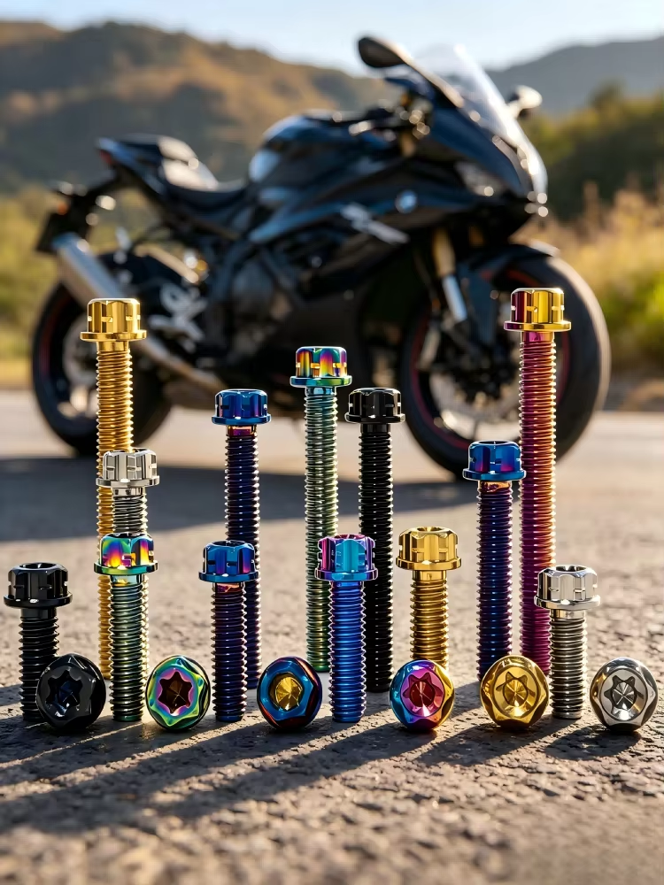  M6 Titanium Bolts 1Piece, T30 Torx Screwdriver Head, High Strength Lightweight for Motorcycle