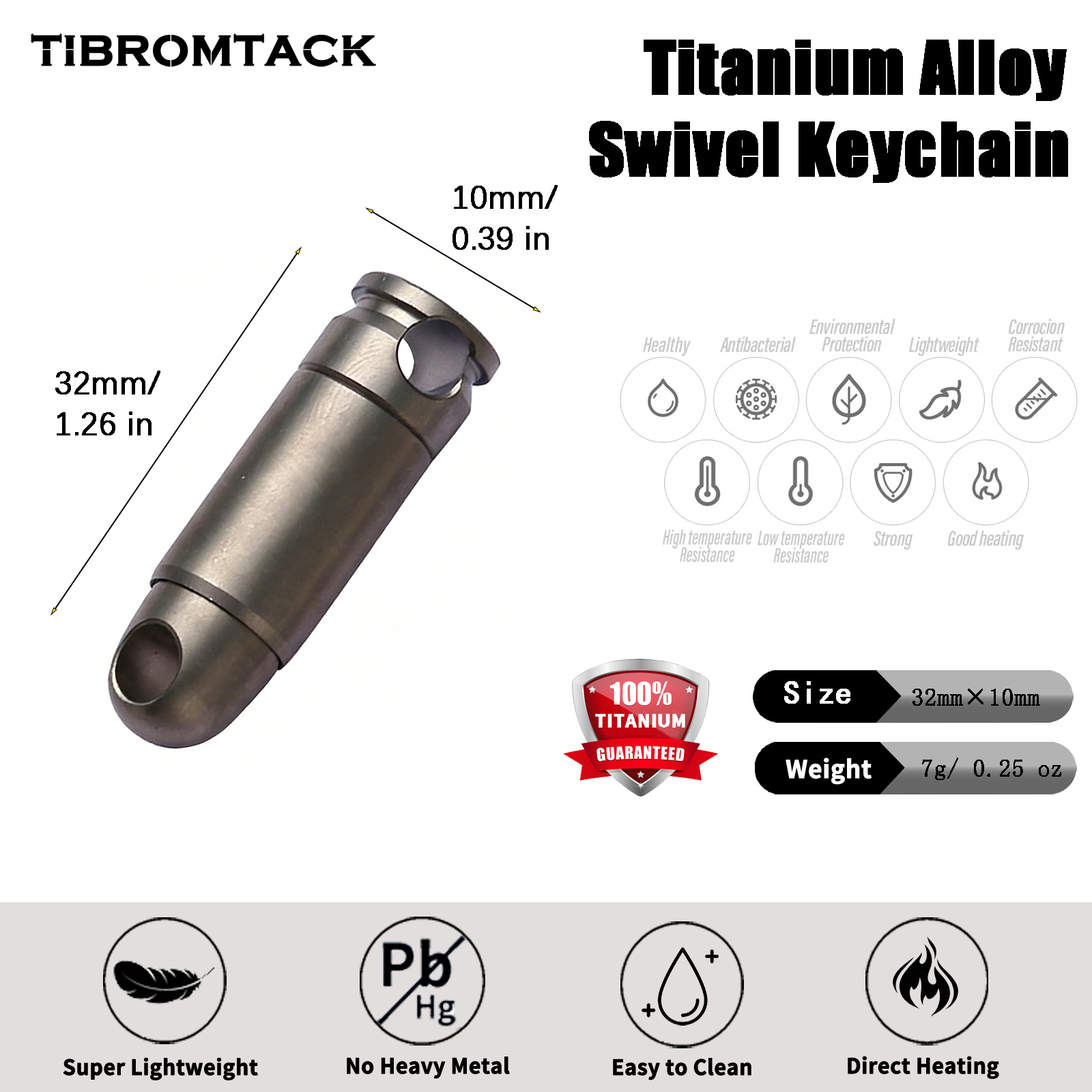 TIBROMTACK Gr5 Titanium Alloy Quick Release Key Ring, Detachable Key Ring Quick Release, Multifunctional Keychain with Courier Unboxing Tool 