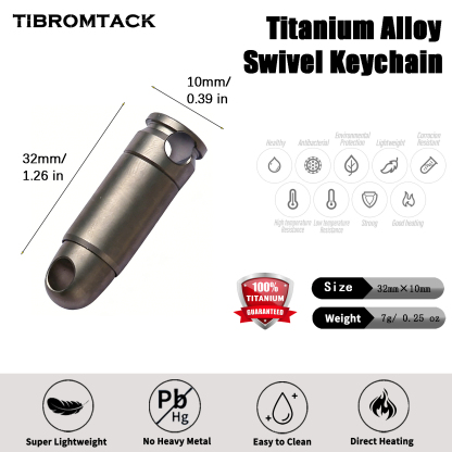 TIBROMTACK Gr5 Titanium Alloy Quick Release Key Ring, Detachable Key Ring Quick Release, Multifunctional Keychain with Courier Unboxing Tool 