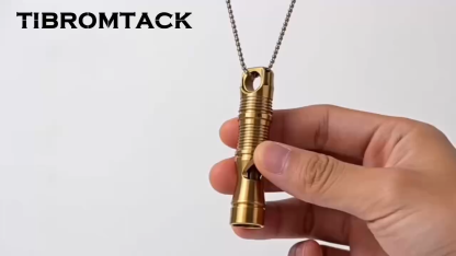 TIBROMTACK Titanium Whistle, Gr5 Titanium Material, Portable Whistle for Outdoor Emergency Rescue