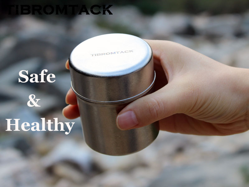 Titanium metal container with lid