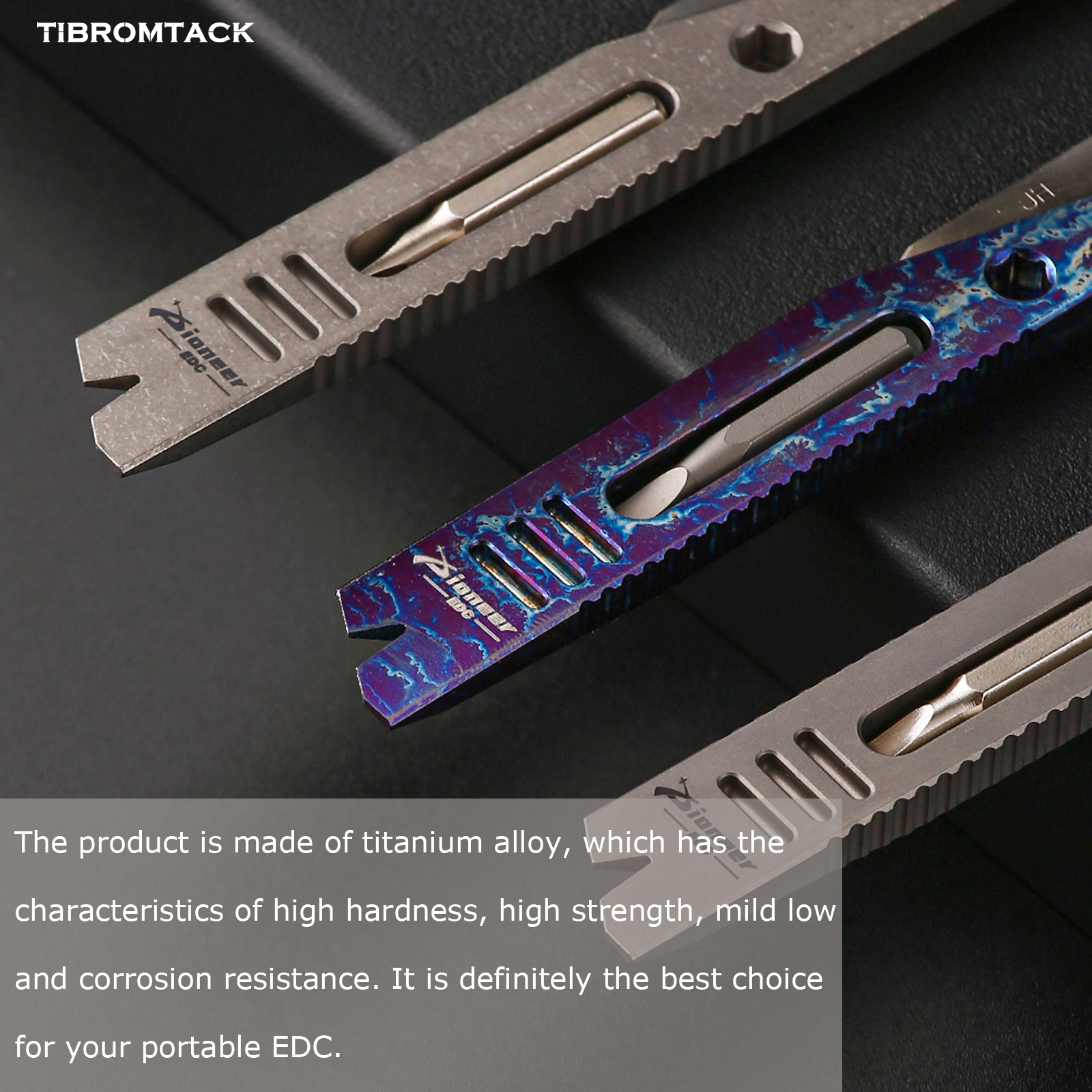 Titanium Utility Knife, Mini Folding Utility Knife with Pry Bar Function, EDC Keychain Tool for Opening Boxes, Paper Cutting, Outdoor & Office, Lightweight 1.1oz