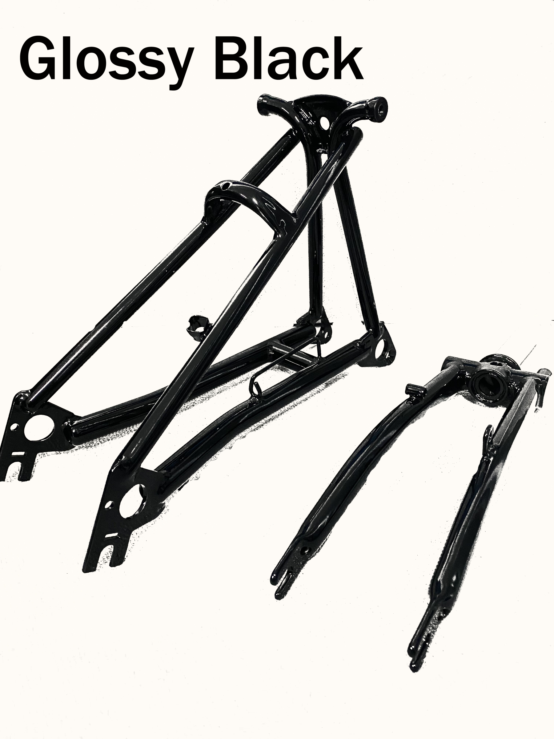 TIBROMTACK Titanium Fork and Rear Triangle for Brompton Bicycle 16 Inches Ultra Light Folding Bike Grade9 Ti Frame