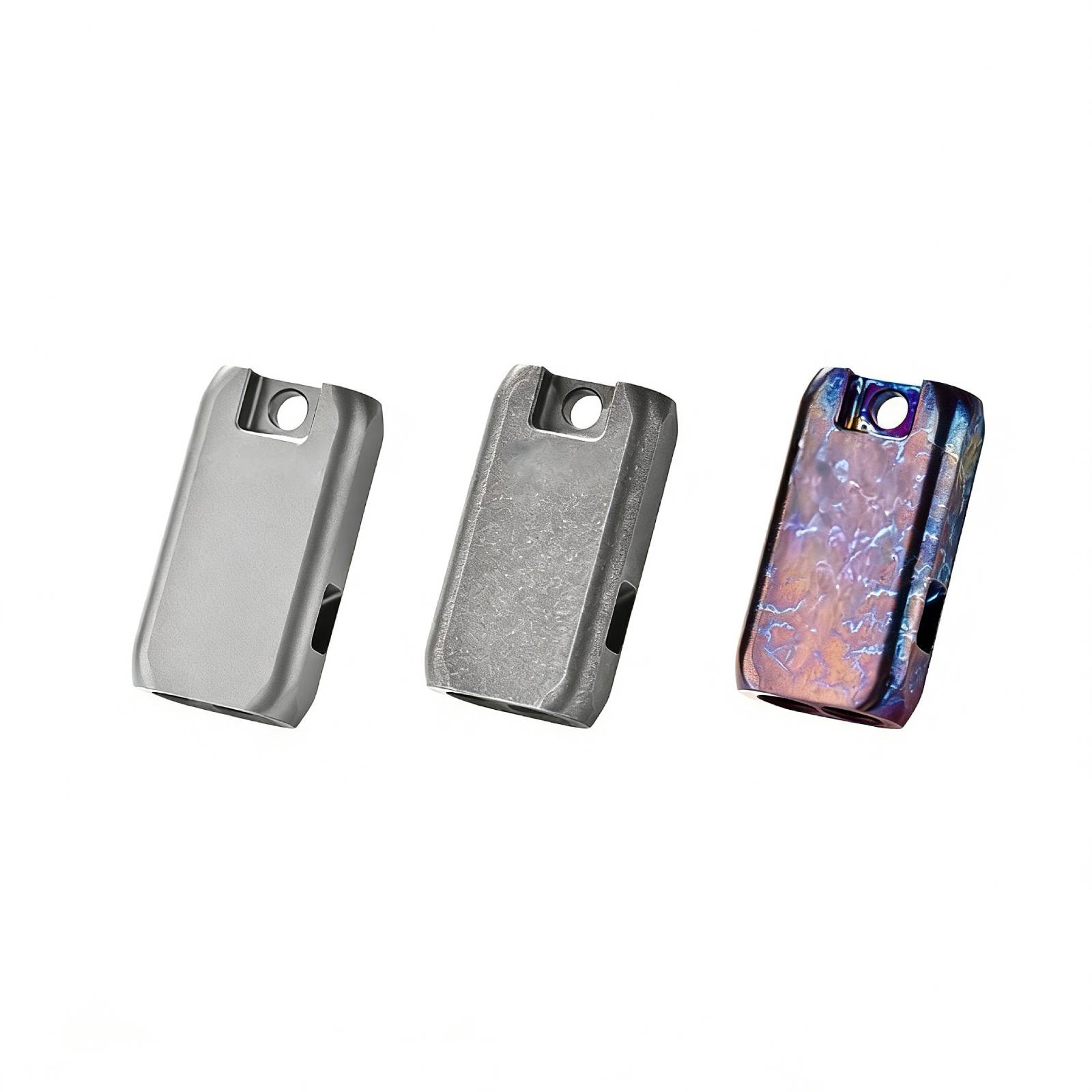 TIBROMTACK Gr5 Titanium Alloy Double Tube Emergency Whistle, Loud Survival Safety Whistle, Mini Lightweight Hiking Whistle with Keychain, Outdoor Emergency Whistle Necklace for Adults