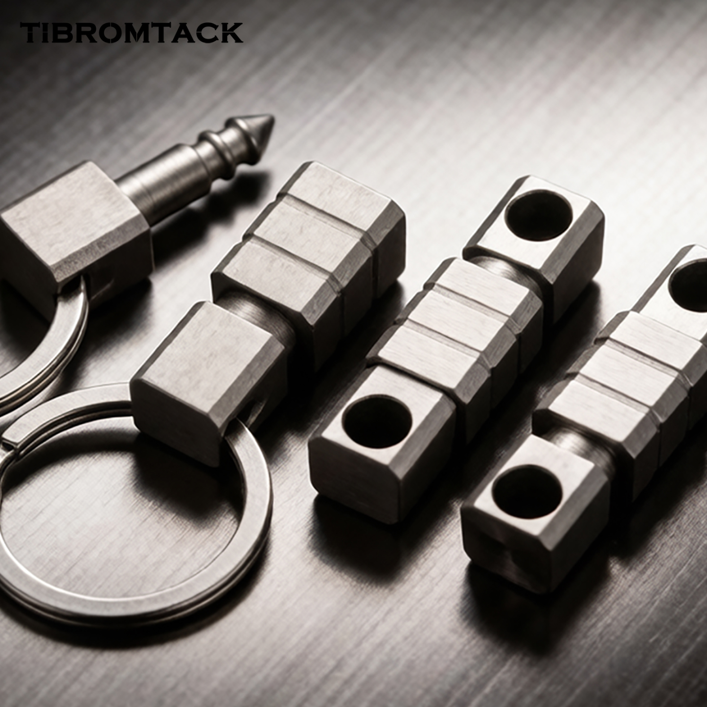 TIBROMTACK Gr5 Titanium Quick Release Keychain Clip, Lightweight 8g/0.28oz Portable Car Key Chain for Daily Use