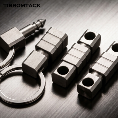 TIBROMTACK Gr5 Titanium Quick Release Keychain Clip, Lightweight 8g/0.28oz Portable Car Key Chain for Daily Use