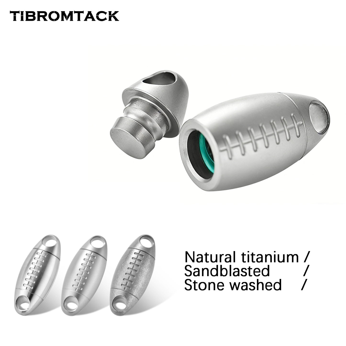 TIBROMTACK Titanium Quick Release Keychain - 30mm Football Key Fob