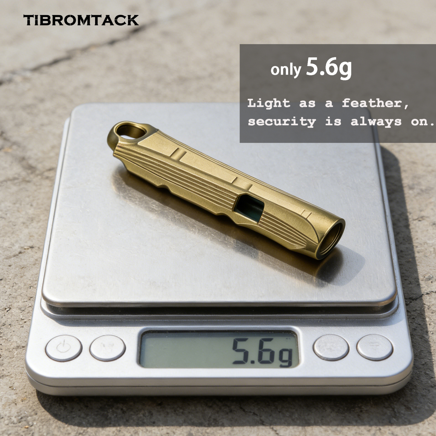 TIBROMTACK Titanium Whistle, Gr5 Titanium Emergency Whistle Loud Survival Whistle, Portable Whistles for Outdoor