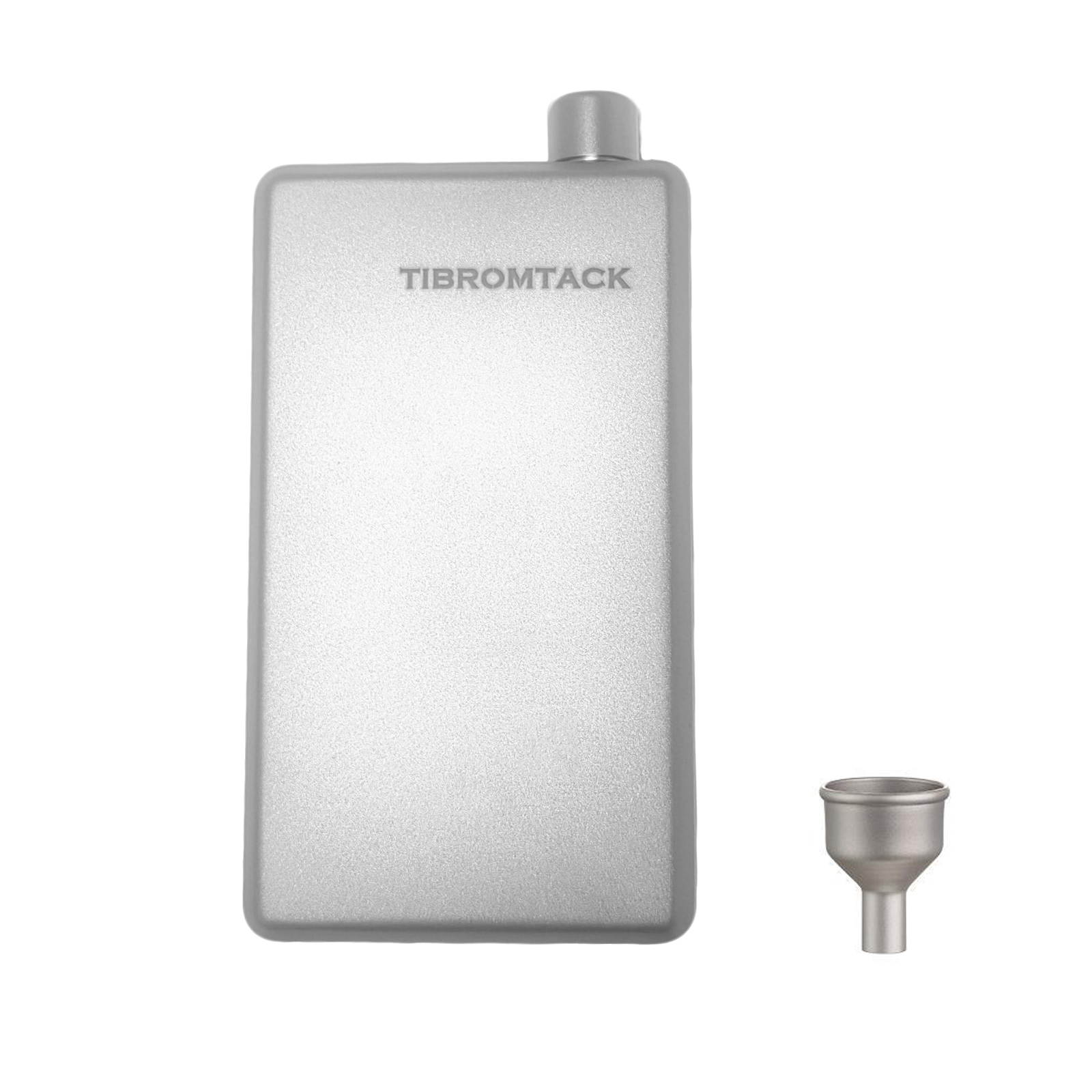 TIBROMTACK Titanium Flask, Hip Flask for Men, Lightweight Wine Flask for Outdoor, Travel & Daily Use, with Funnel