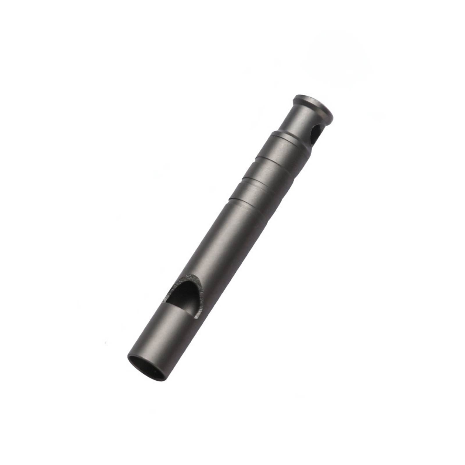 TIBROMTACK Titanium Emergency Whistle, Gr5 Titanium Alloy Safety Whistle, High Decibel Portable Outdoor Survival Whistle for Adults, Lightweight Compact Whistle for Hiking Camping Climbing