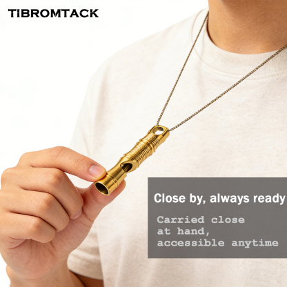 TIBROMTACK Titanium Whistle, Gr5 Titanium Material, Portable Whistle for Outdoor Emergency Rescue