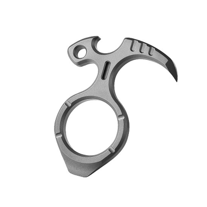 Titanium Bottle Opener, EDC Multi-Functional Pry Bar, Ultra-Light 0.63oz Portable Tool for Beer Caps Beverage Lids, Hook & Pry Lightweight Tools for Outdoor Camping Hiking (2.4x2x0.24 Inches)