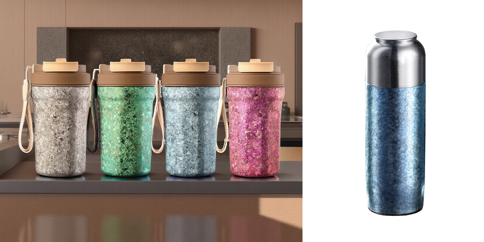 Titanium thermos cup