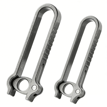 TIBROMTACK Titanium Alloy Key Clip, Belt Clip for Keys with Quick Release Buckle, Lightweight High Strength (58×21×6mm/10.3g)