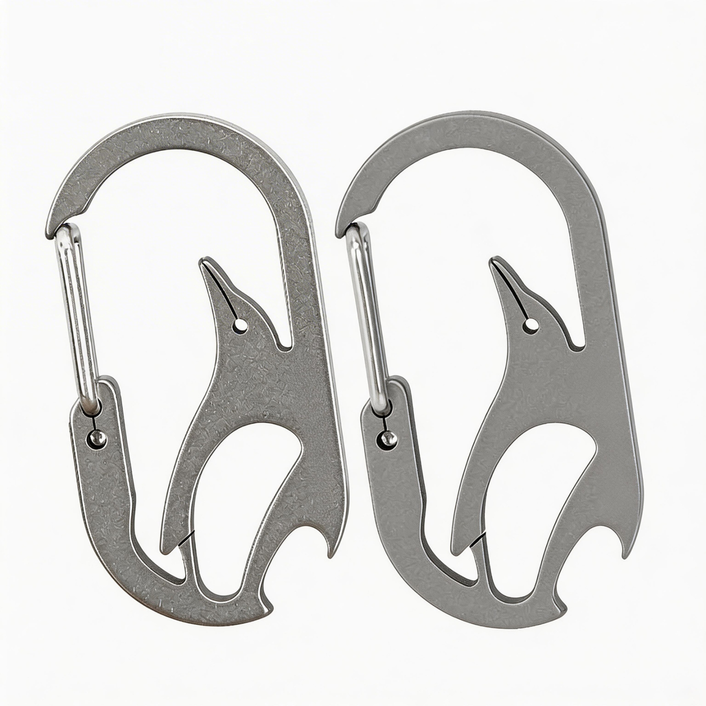 TIBROMTACK Gr5 Titanium Carabiner Keychain, Multitool Key Carabiner with Bottle Opener