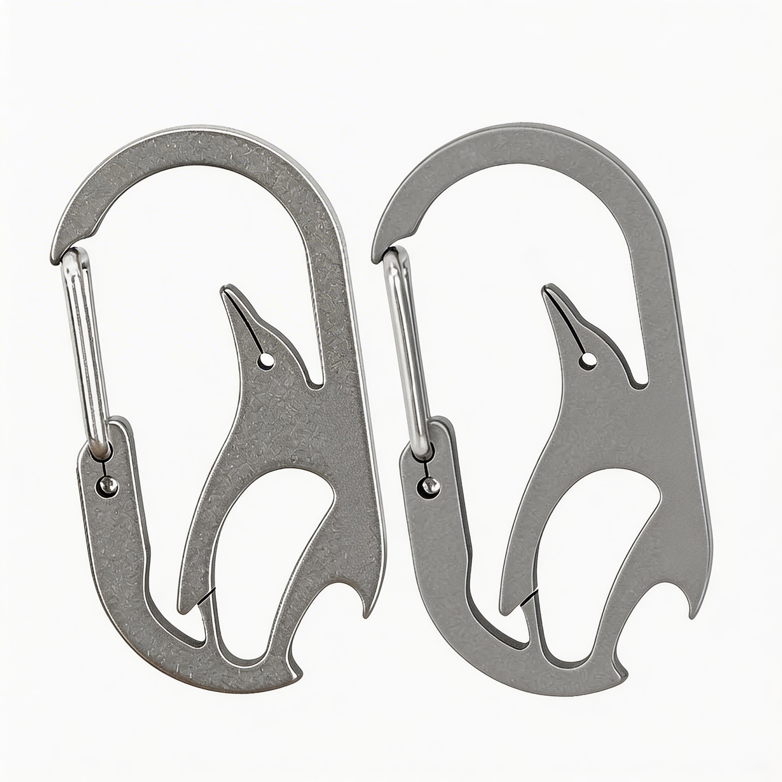 TIBROMTACK Gr5 Titanium Carabiner Keychain, Multitool Key Carabiner with Bottle Opener