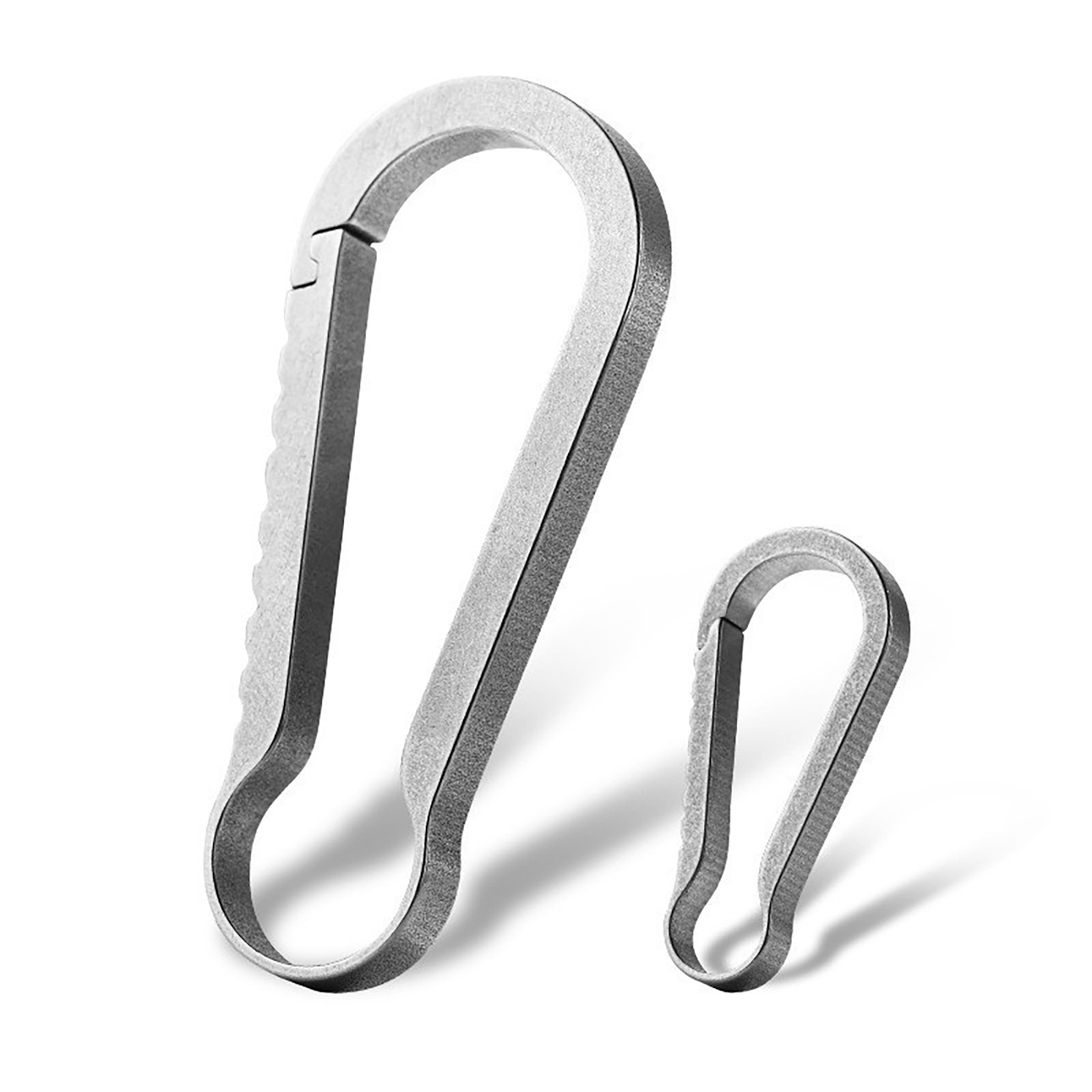 TIBROMTACK Titanium Keychain, Gr5 Titanium Keychain Hook, Small Carabiner Clip for Keys
