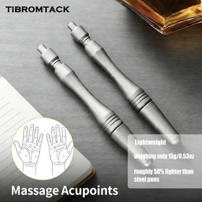 TIBROMTACK Titanium Tactical Pen, Gr5 Titanium Alloy EDC Pen, Portable Bolt Action Ridge Pen for Men, Lightweight Metal Alloy Writing Instrument for Outdoor Carry & Self Protection