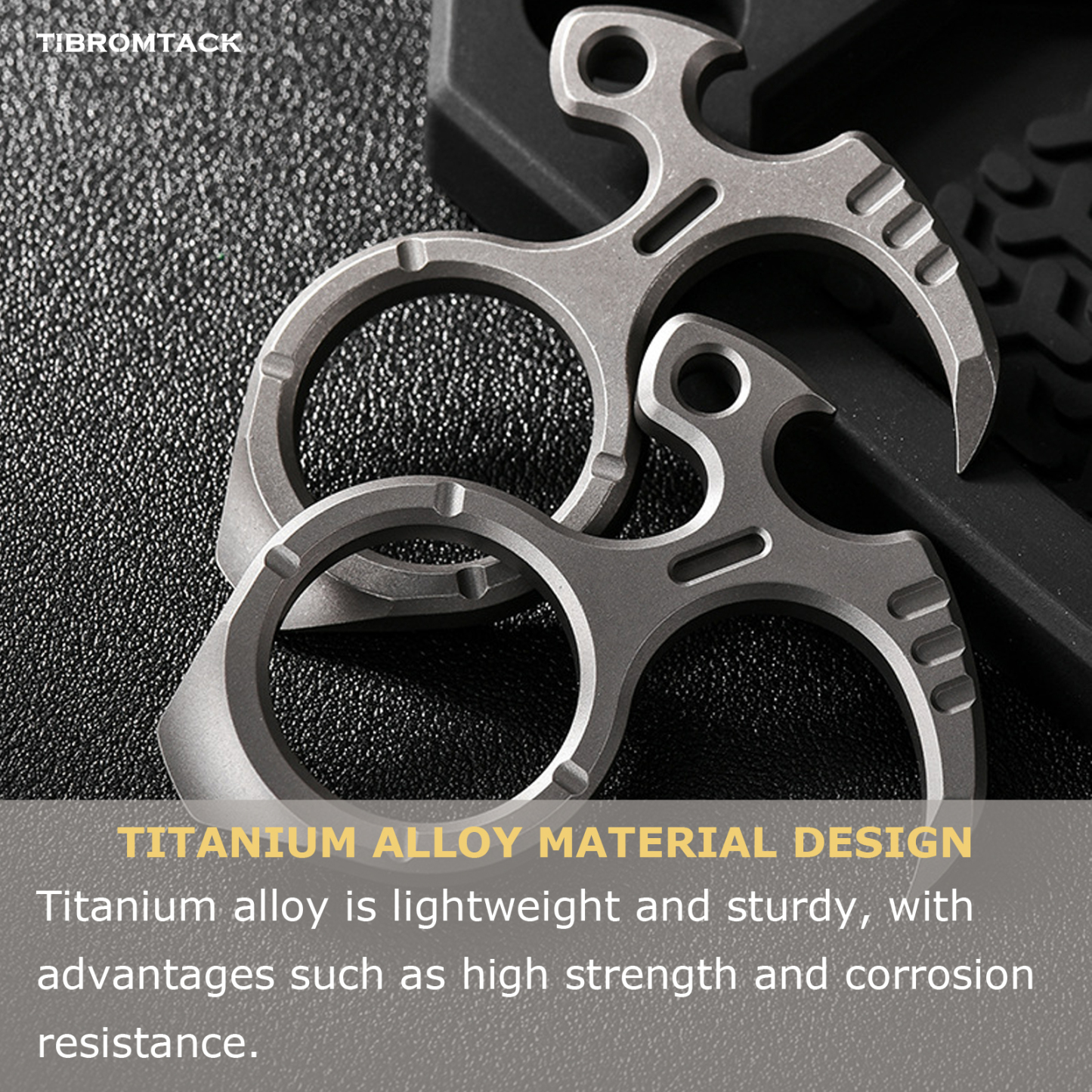 Titanium Bottle Opener, EDC Multi-Functional Pry Bar, Ultra-Light 0.63oz Portable Tool for Beer Caps Beverage Lids, Hook & Pry Lightweight Tools for Outdoor Camping Hiking (2.4x2x0.24 Inches)