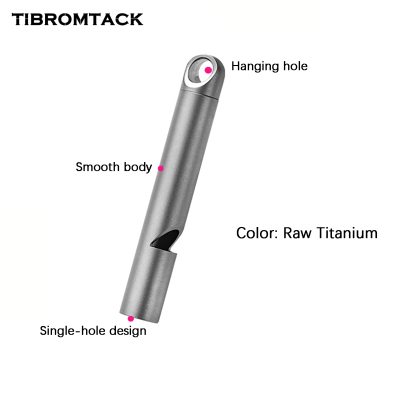 TIBROMTACK Emergency Titanium Whistle, Safety Whistle for Adults, Gr5 Titanium Material, High Strength & Easy to Carry for Outdoor Emergency