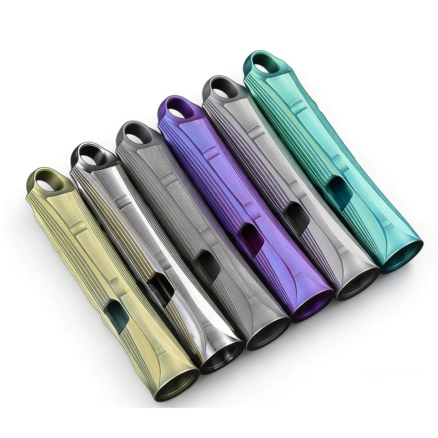 TIBROMTACK Titanium Whistle, Gr5 Titanium Emergency Whistle Loud Survival Whistle, Portable Whistles for Outdoor