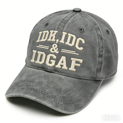 Idk Idc & Idgaf Embroidery Cap