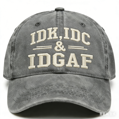 Idk Idc & Idgaf Embroidery Cap
