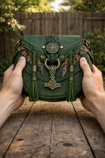 ⚔️ 👜Nathan's Viking Bags - 💕Perfect for men and women who love travel and adventure (✨Crossbody Strap Included) - Brown