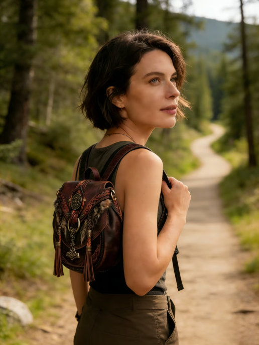 ⚔️ 👜Nathan's Viking Bags - 💕Perfect for men and women who love travel and adventure (✨Crossbody Strap Included) - Brown