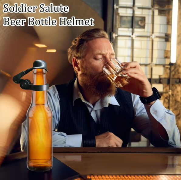 🪖 Reusable Soldier Salute Beer Bottle Helmet with Built-in Opener — Salute The Homies & Lock In Beer Flavor🍺