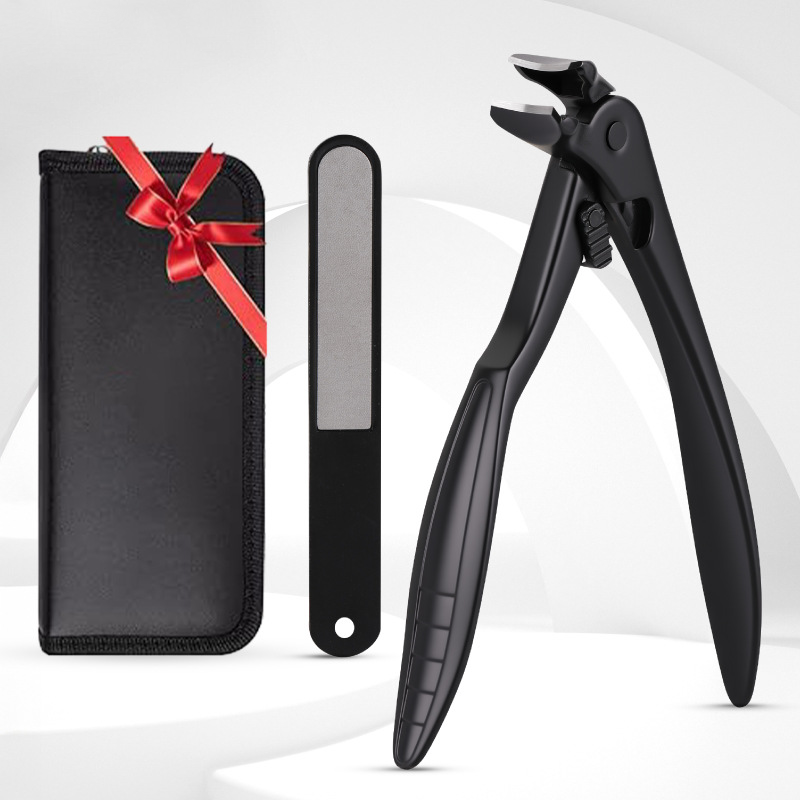 ✂️ Black Curved Nail Clipper – Ergonomic & Easy for Seniors 🖤