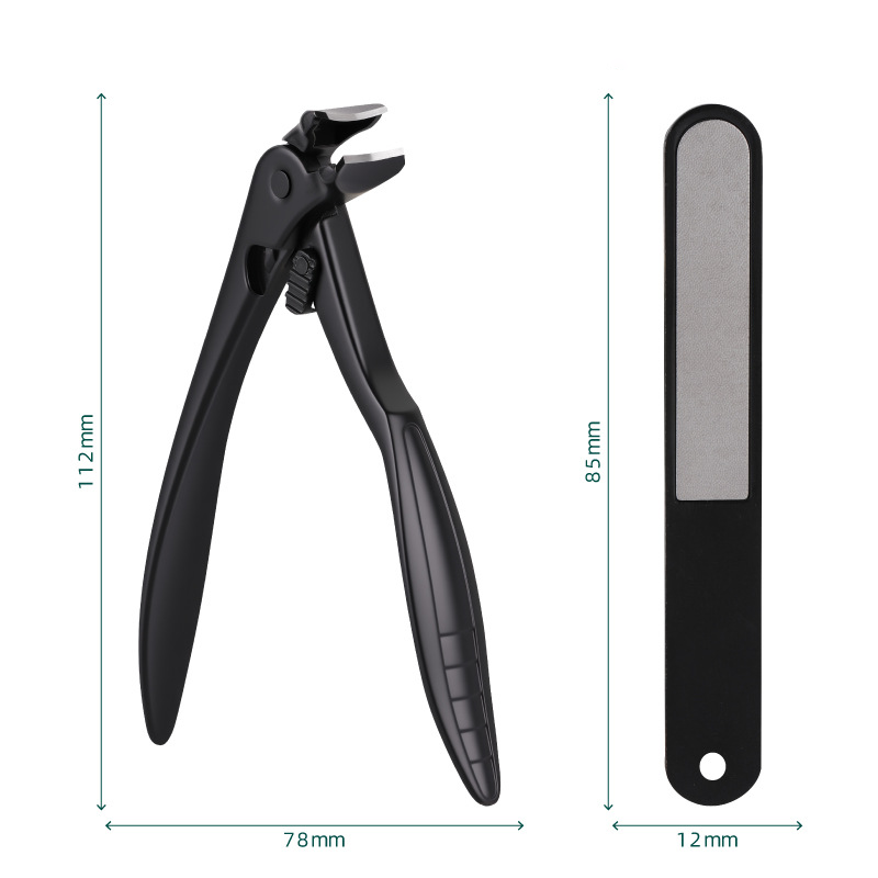 ✂️ Black Curved Nail Clipper – Ergonomic & Easy for Seniors 🖤