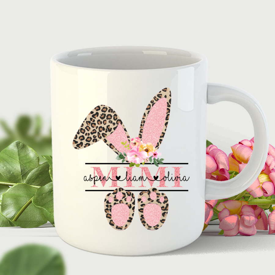 Leopard Bunny Mimi And Kids CL01 Mug