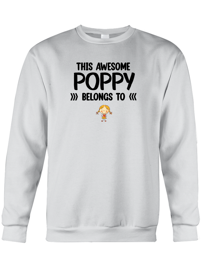 This Awesome Poppy Belongs To, Custom Poppy And Kids, Grandpa Gift TH