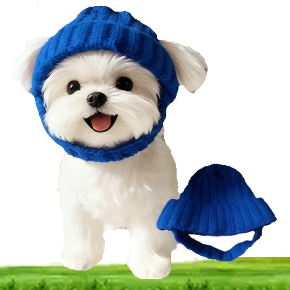 🔥NEW YEAR SALE  - 🐾Red Wool Knit Dog Beanie with Ear Flaps – Warm Winter Hat