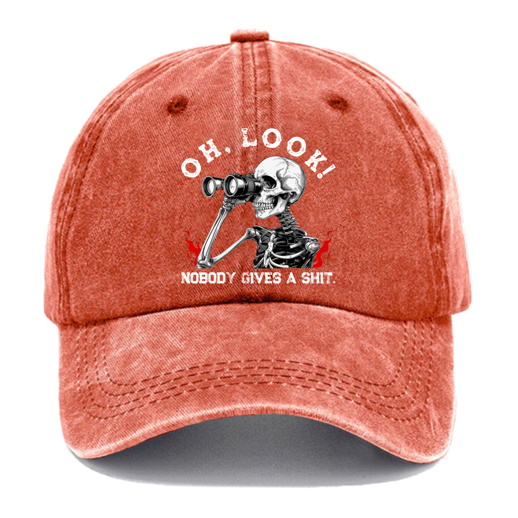 Personalized "Oh Look Nobody Gives A Shit" Custom Washed Baseball Caps