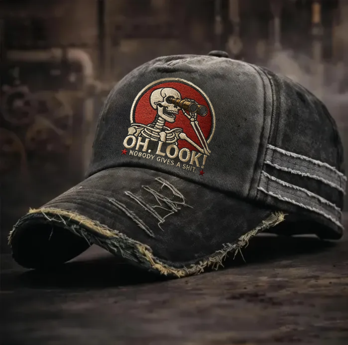 🎉Last Day 50% OFF -Oh, Look! Nobody Gives a” Skeleton Scout Cap