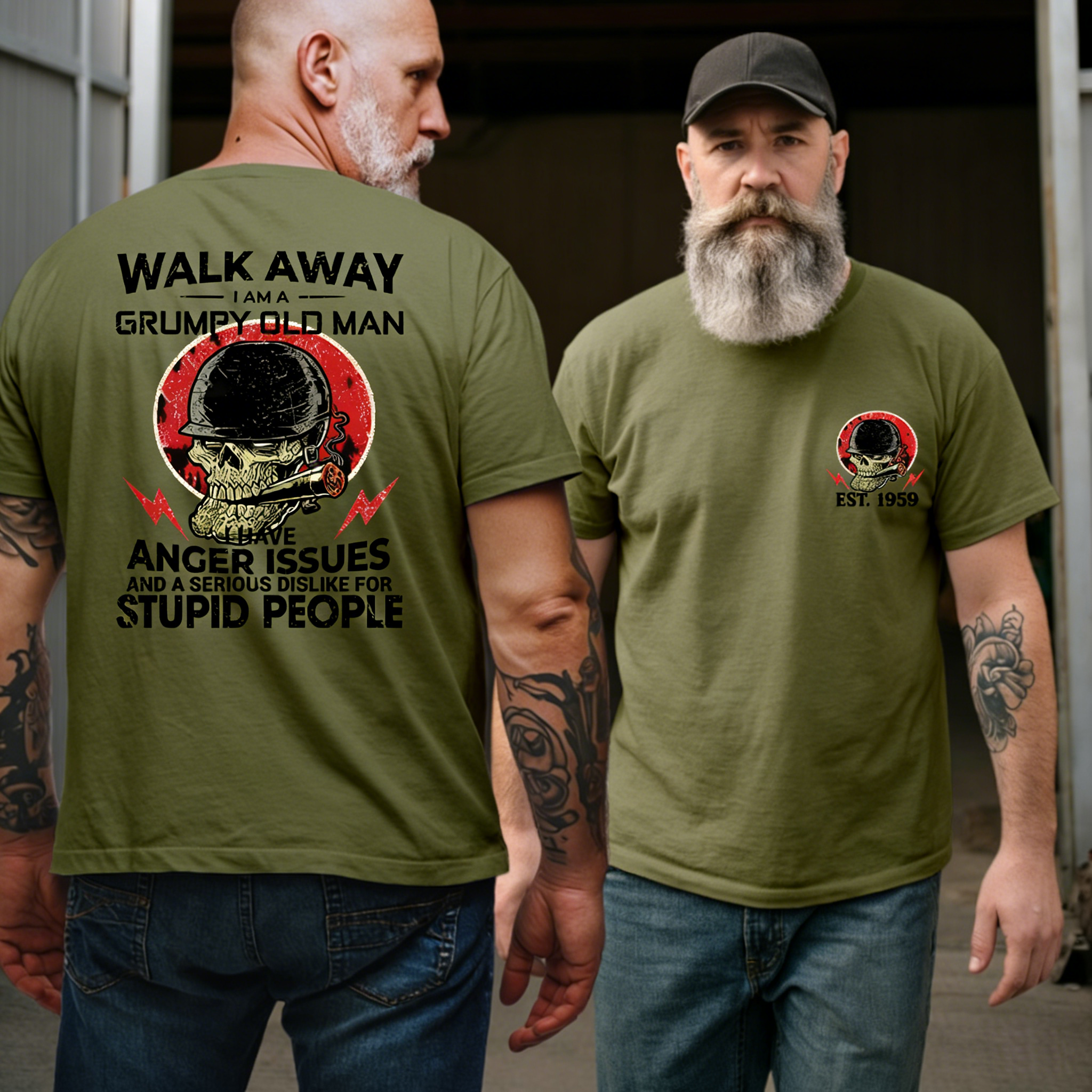 BOOMER T-shirt, Walk Away I Am A Grumpy Old Man T-shirt, Custom Year Of Birth Sweatshirt