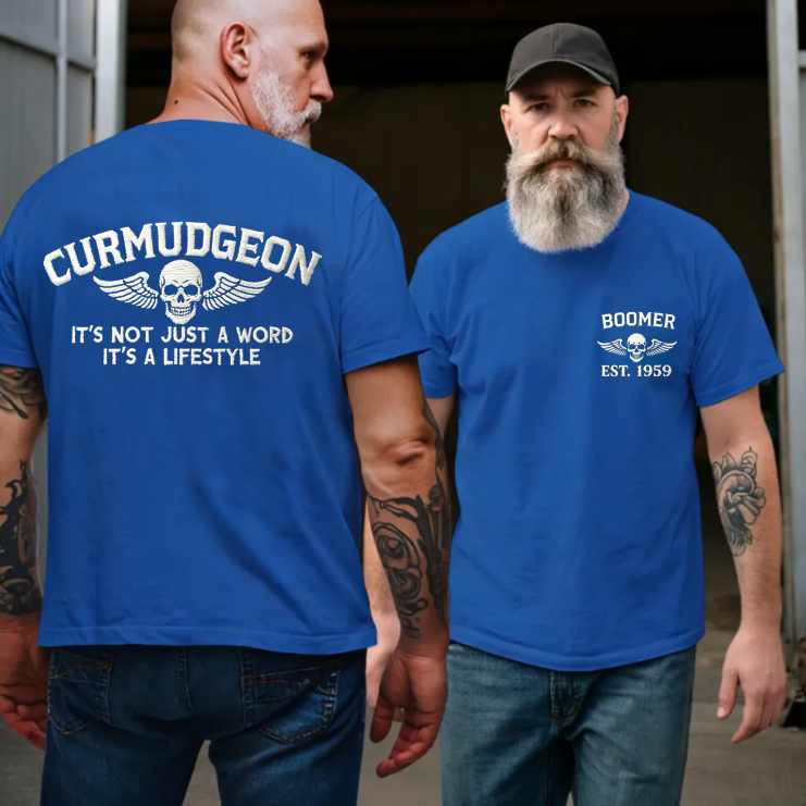 Curmudgeon Old Man T-Shirt, BOOMER T-Shirt, GEN X T-Shirt,  Custom Year Of Birth