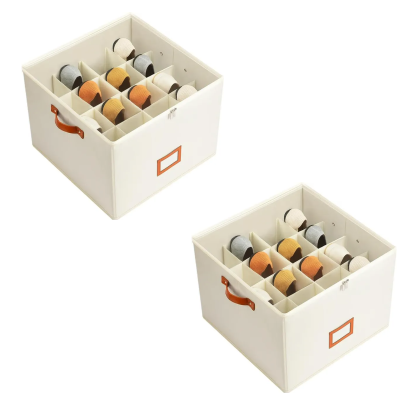 📢📢50% OFF !!!⏰ Fabric Shoe Organizer Storage Box👟– Foldable Design, Large Capacity, Dustproof & Breathable, Space-Saving for Closet & Bedroom 🧺