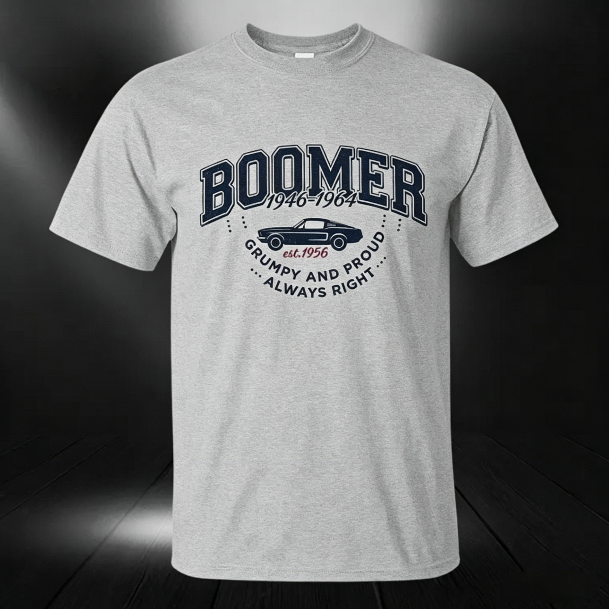 Vintage Boomer "Grumpy and Proud" Graphic Tee, Unisex T-shirt