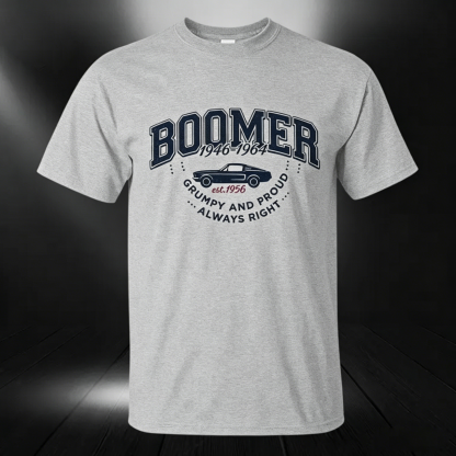 Vintage Boomer "Grumpy and Proud" Graphic Tee, Unisex T-shirt