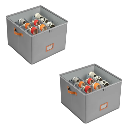 📢📢50% OFF !!!⏰ Fabric Shoe Organizer Storage Box👟– Foldable Design, Large Capacity, Dustproof & Breathable, Space-Saving for Closet & Bedroom 🧺
