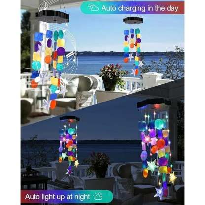 🎁Last Day 49% OFF - 🌈 ✨ Solar-Powered Seashell Wind Chime Light