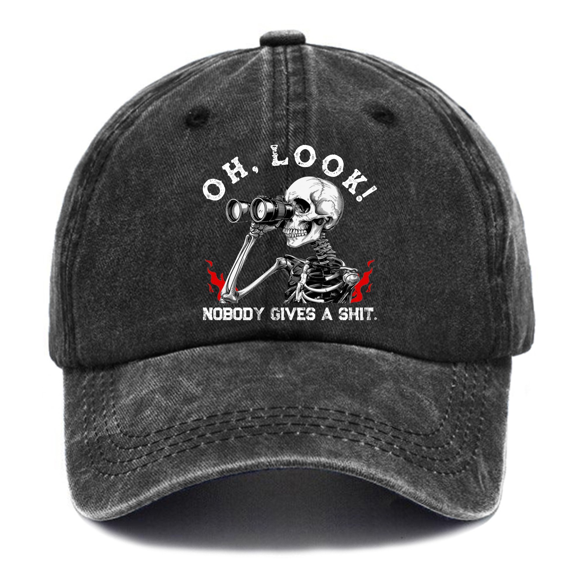 Personalized "Oh Look Nobody Gives A Shit" Custom Washed Baseball Caps