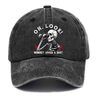 Personalized "Oh Look Nobody Gives A Shit" Custom Washed Baseball Caps